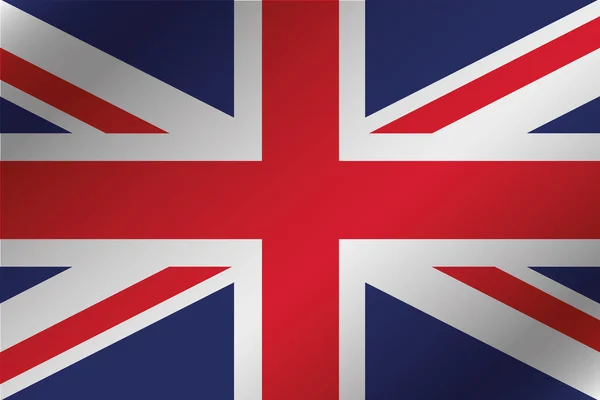 3D Wavy Flag Illustration of the country of  United Kingdom — Stock Photo, Image