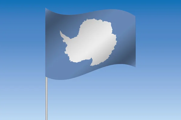 Antart の国の空に手を振って 3 d 旗の図 — ストック写真