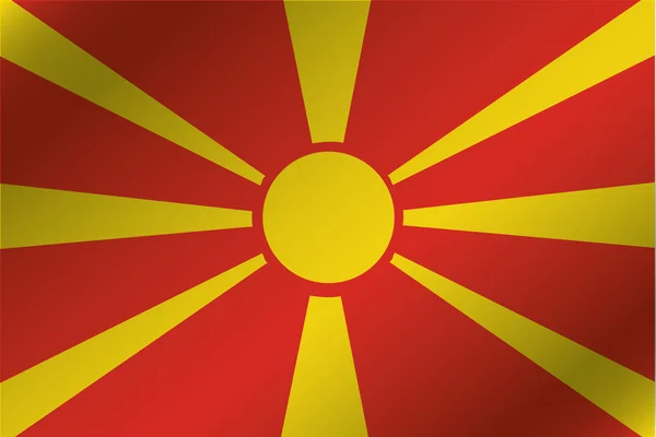 3D Wavy Flag Illustration of the country of  Macedonia — Stock Photo, Image