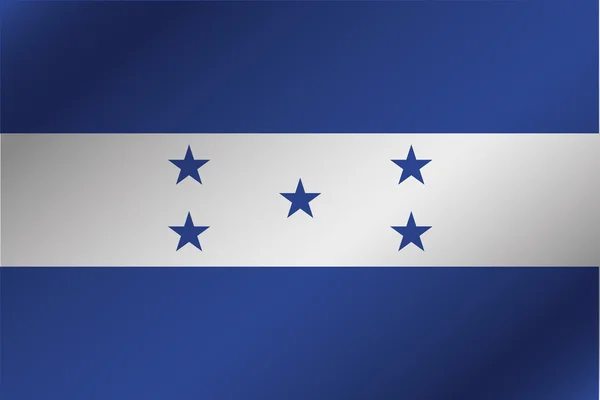 3D golvende vlag illustratie van het land van Honduras — Stockfoto