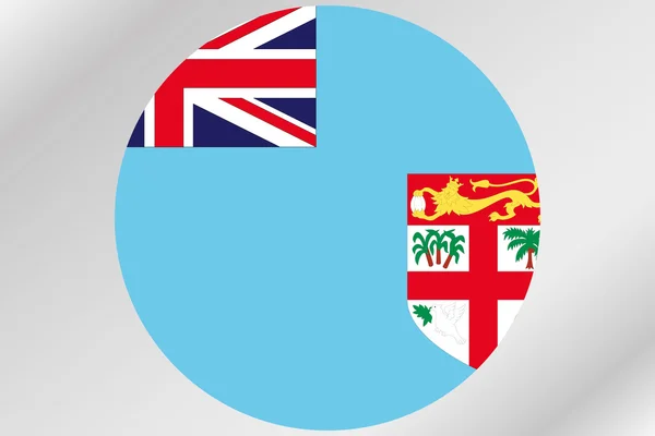 Fiji ülkenin bir daire içinde bayrak çizimi — Stok fotoğraf