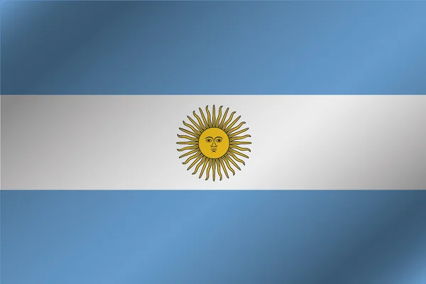 3D vågiga flagga Illustration av landet av Argentina — Stockfoto
