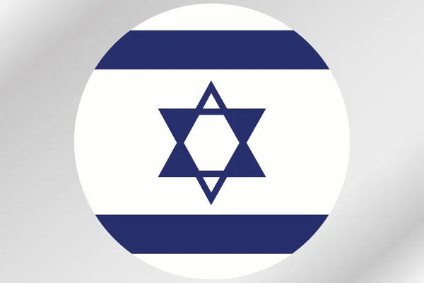 Flag Illustration within a circle of the country of  Israel — Stock Photo, Image