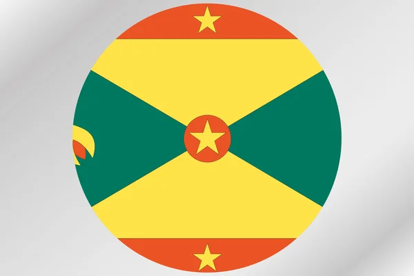 Illustration du drapeau dans un cercle du pays de Grenade — Photo