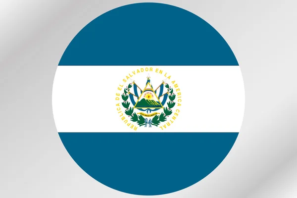 Flag Illustration within a circle of the country of  El Salvador — Stock Photo, Image