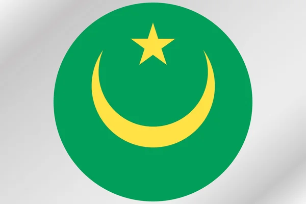 Vlag afbeelding binnen een cirkel van het land van Mauritanië — Stockfoto