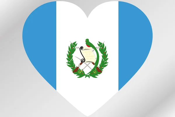 Drapeau Illustration d'un cœur avec le drapeau du Guatemala — Photo