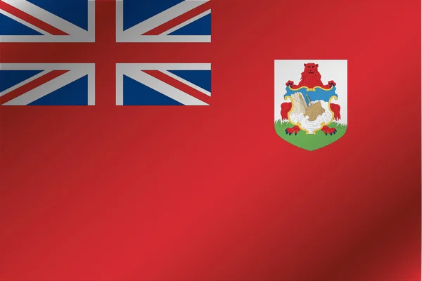 Bandeira ondulada 3D Ilustração do país das Bermudas — Fotografia de Stock