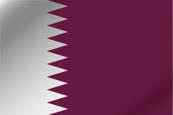 Drapeau ondulé 3D Illustration du pays du Qatar — Photo