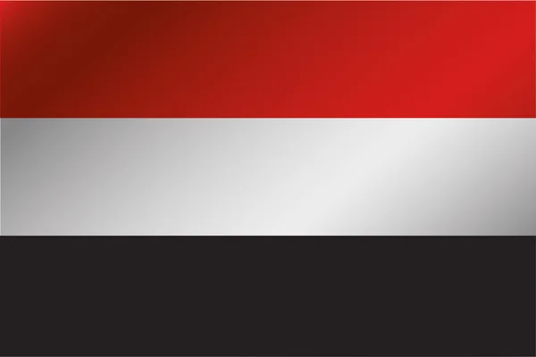 Drapeau ondulé 3D Illustration du pays du Yémen — Photo