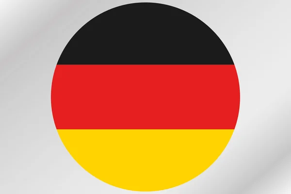 Flag Illustration within a circle of the country of  Germany — Stock Photo, Image