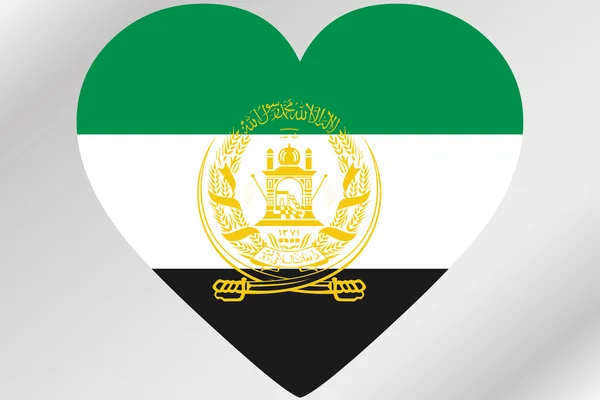 Bandera Ilustración de un corazón con la bandera de Afganistán —  Fotos de Stock