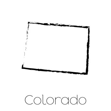 Colorado eyaleti karalanmış şekli