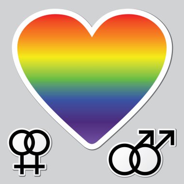Gay ve lezbiyen sembollerin çizimleri