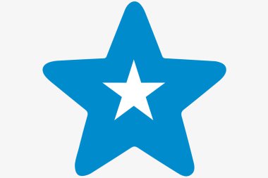 Somali ülke içinde bir yıldız bayrağı çizimi