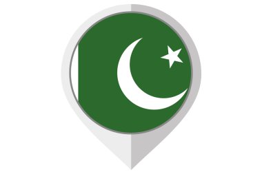 Ülke Pakistan bayrağı çizimi bir sivri içinde