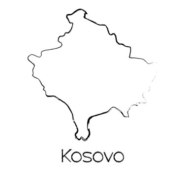 Kosova'nın ülkenin karalanmış şekli