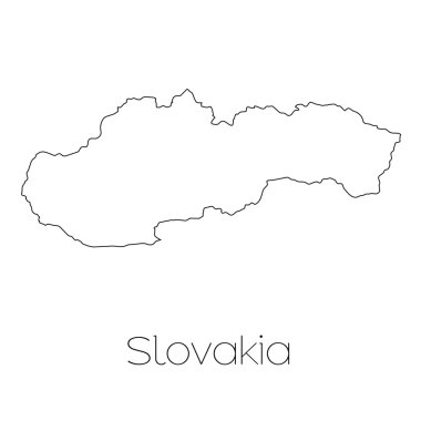 Slovakya'nın ülkenin arka planda izole ülke şekli