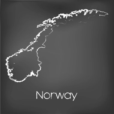 Adı ve şeklini tebeşir gemide izole ülke şekli