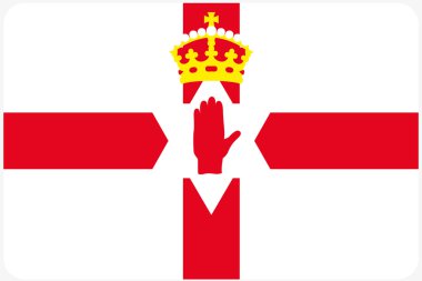 Köşeleri yuvarlatılmış Norther ülke bayrağı çizimi