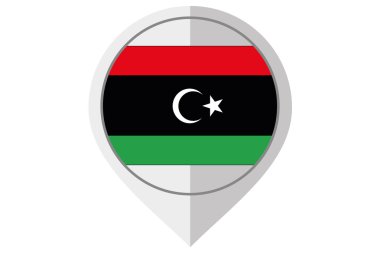 Libya-46 ülke içinde bir sivri bayrağı çizimi