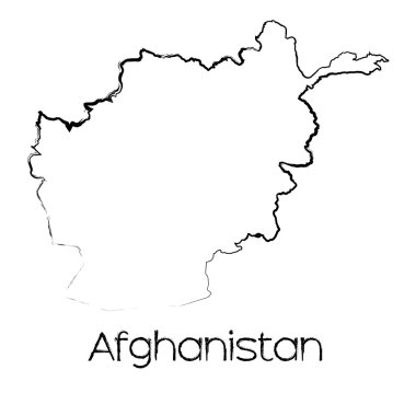 Afganistan'ın ülkenin karalanmış şekli