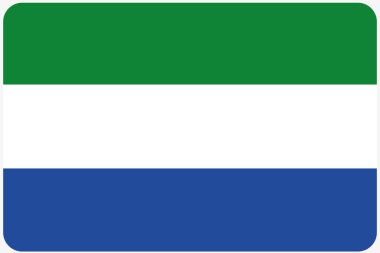 Köşeleri yuvarlatılmış bayrak resmi ülke Sierra 