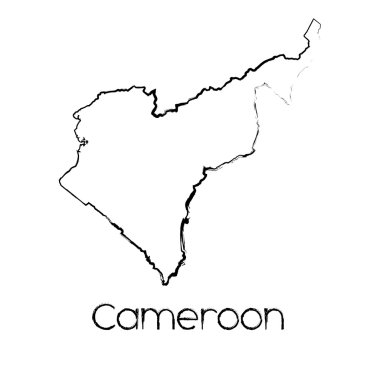 Kamerun ülke karalanmış şekli