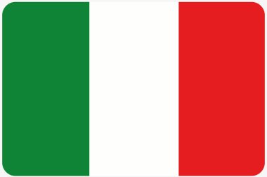 İtalya ülke bayrağı çizimi köşeleri yuvarlatılmış