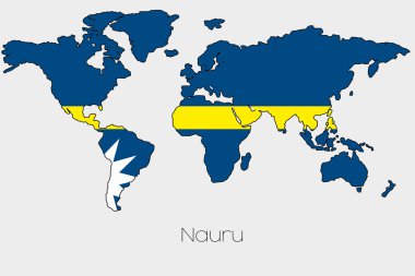 Şeklin içindeki bayrak resmi ülke Dünya Haritası