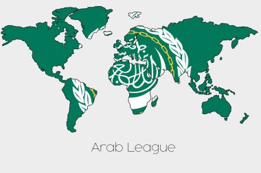 Şeklin içindeki bayrak resmi ülke Dünya Haritası