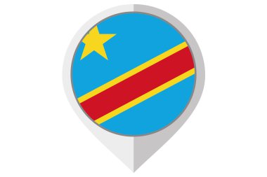 Bir sivri içinde demokratik ülke bayrağı çizimi 