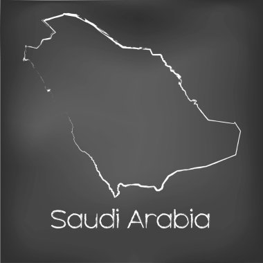 Adı ve şeklini tebeşir gemide izole ülke şekli