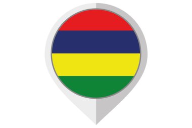 Mauritius ülke içinde bir sivri bayrağı çizimi