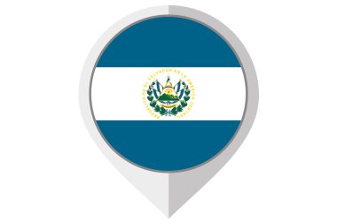 El Salvador ülke içinde bir sivri bayrağı çizimi