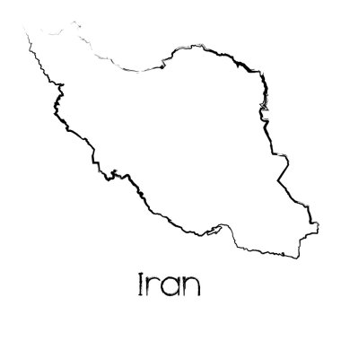İran'ın ülkenin karalanmış şekli