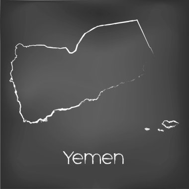 Adı ve şeklini tebeşir gemide izole ülke şekli