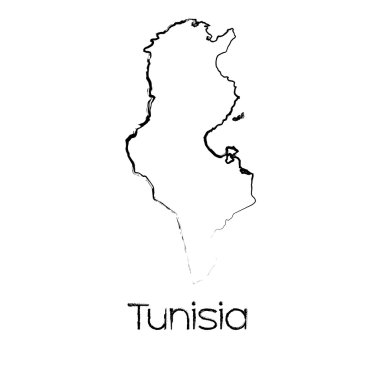 Tunus ülkenin karalanmış şekli