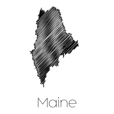 Maine Eyalet karalanmış şekli