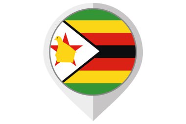 Zimbabve ülke içinde bir sivri bayrağı çizimi