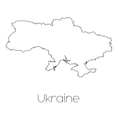Ukrayna'nın ülkenin arka planda izole ülke şekli