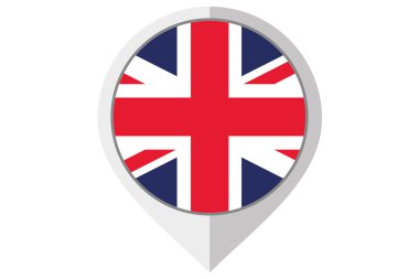 United Kral ülkenin bayrağı çizimi bir sivri içinde