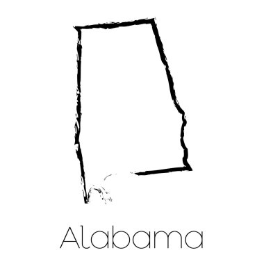 Alabama eyaleti karalanmış şekli