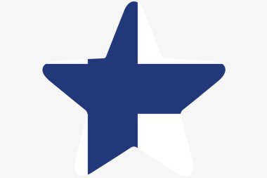 Finlandiya ülke içinde bir yıldız bayrağı çizimi