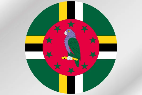 Zászló ország körön belül illusztrációja Dominika — Stock Fotó