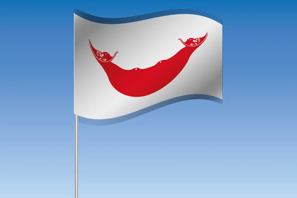 3D Bandeira Ilustração acenando no céu do país da Páscoa — Fotografia de Stock