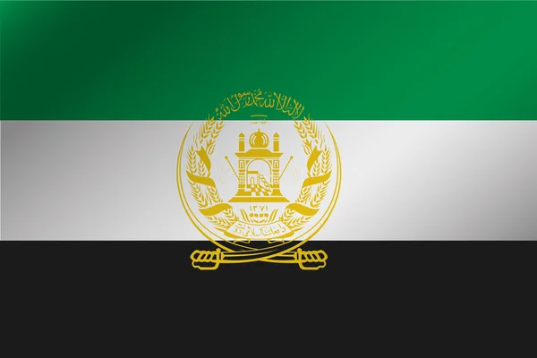 Bandera ondulada 3D Ilustración del país de Afganistán —  Fotos de Stock