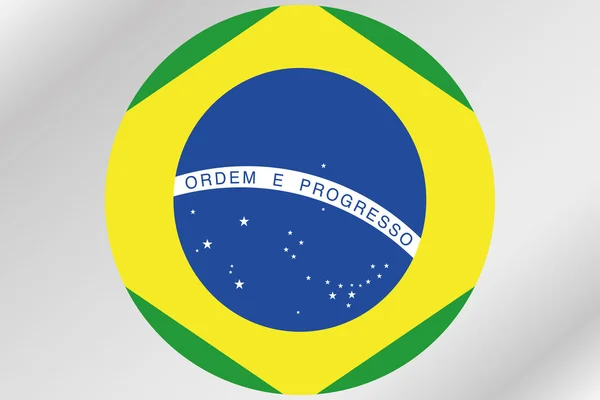 在圈子里的国家的巴西国旗图 — 图库照片