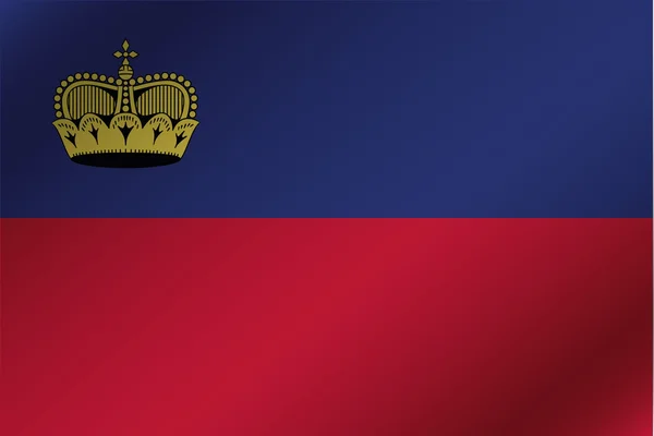 3D Wavy Flag Illustration of the country of  Liechtenstein — Stock Photo, Image