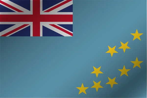 3D golvende vlag illustratie van het land van Tavalu — Stockfoto